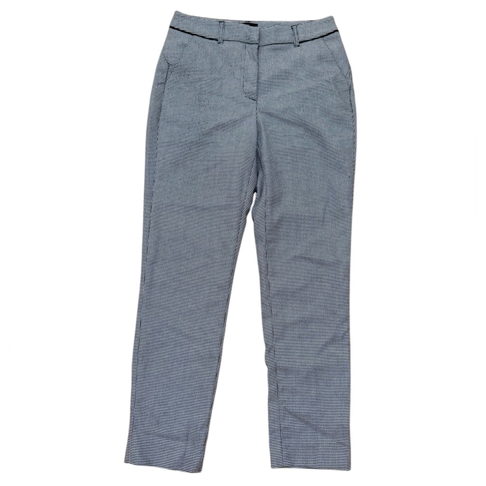 White House Black Market Black and Gray Patterned Ankle Pants